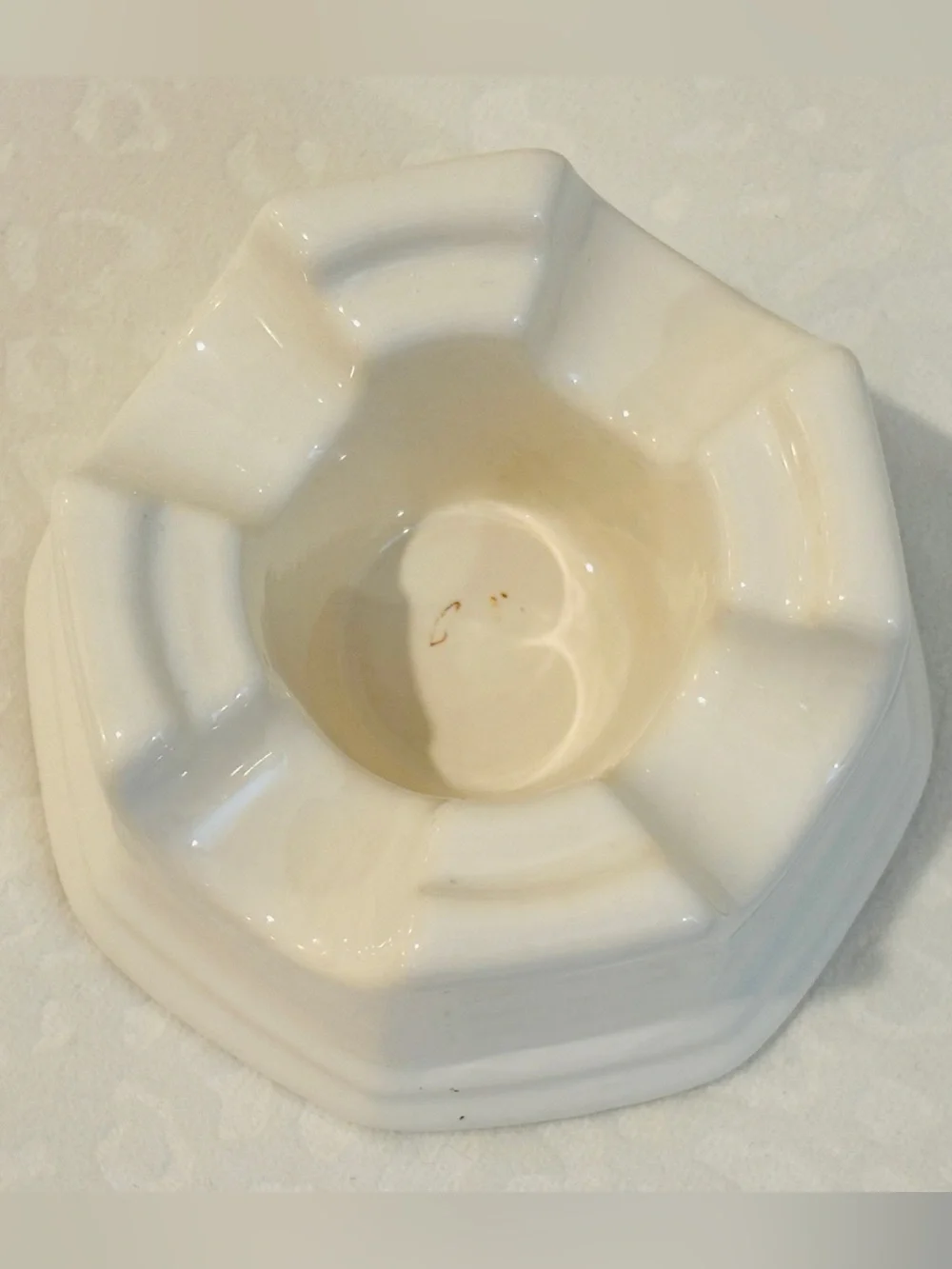 Vintage Pfaltzgraff USA Individual Fondue Pot Butter Warmer White Ceramic